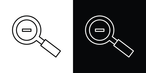 Zoom out icon. Thin line customizable illustration.