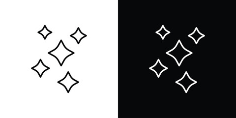 Sparkles icon. Thin line customizable illustration.