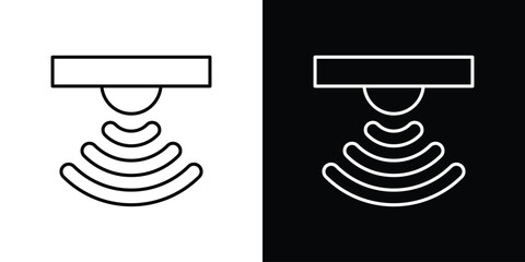 Sensor icon. Thin line customizable illustration.