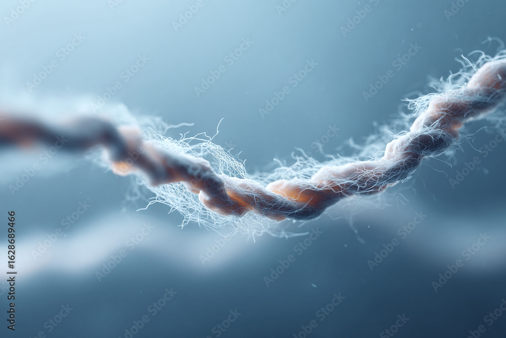 Poster intricate macro shot of a twisted organic structure with fine filaments. ethereal, detailed, and abs