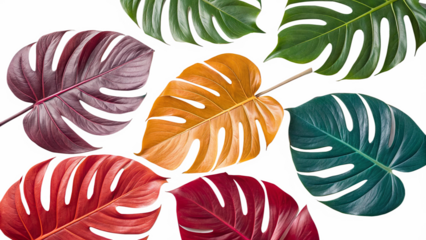 colorful leaves  leaf on remove background on illustration 