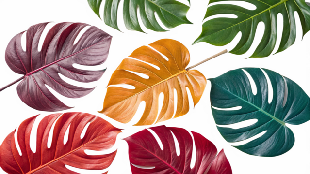 colorful leaves  leaf on remove background on illustration 