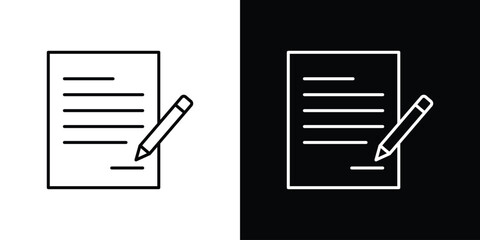 Form icon. Thin line customizable illustration.