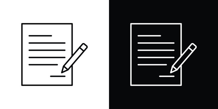 Form icon. Thin line customizable illustration.