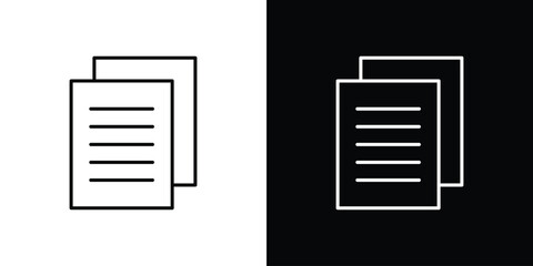 Copy icon. Thin line customizable illustration.