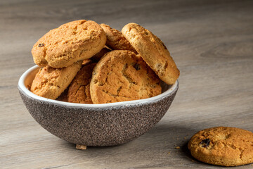 Luscious raisin cookies on a vintage country table aesthetic for baking enthusiasts