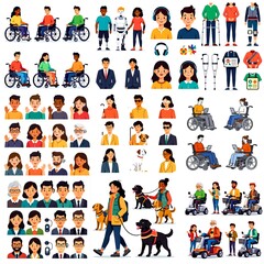 Inclusive Community Life – People with Disabilities Engaged in Daily Activities

