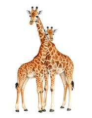 Fototapeta premium Two giraffes facing forward