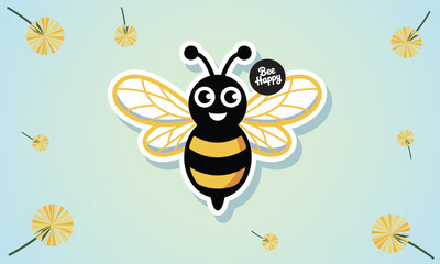Cartoon Bee with 
