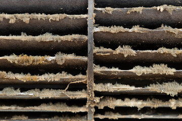 Dirty fan wheel on indoor air conditioner