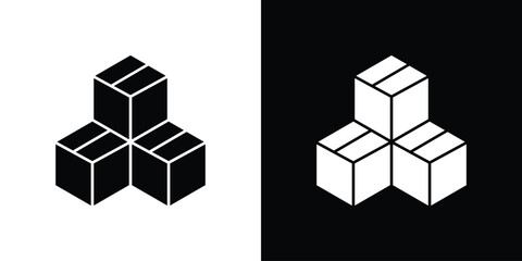 Obraz premium Inventory icon flat vectors. set of silhouette vectors