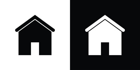 House icon flat vectors. set of silhouette vectors