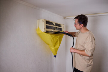 Experience the comprehensive Air Conditioner Cleaning Service in full action today