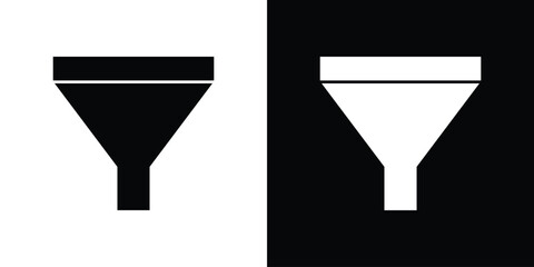 Filter icon flat vectors. set of silhouette vectors