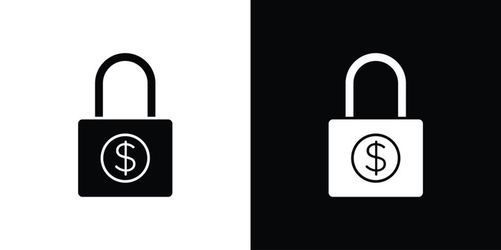 Fixed price icon flat vectors. set of silhouette vectors