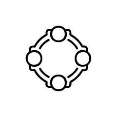 Abstract Circular Geometric Pattern Symbolizing Unity and Collaboration