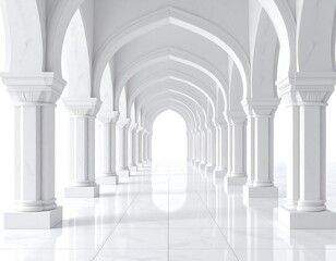 White arched colonnade