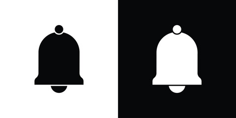 Bell icon flat vectors. set of silhouette vectors