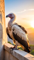 Fototapeta premium Vulture at sunset