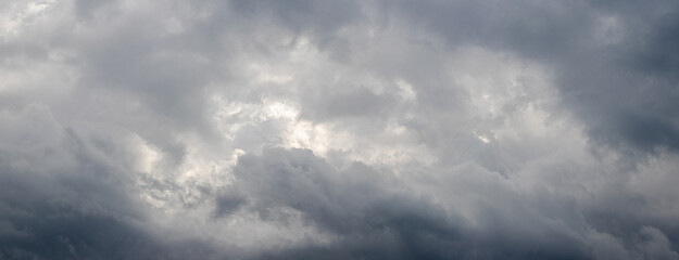 Stormy dark clouds in the sky a view of a cloudy sky that portends rain