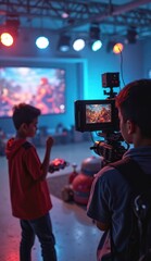 indian children broadcasting their gaming session live