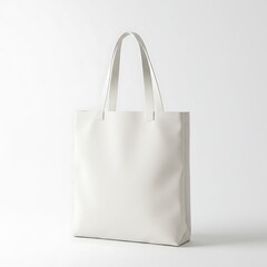 Plain White Canvas Tote Bag on White Background canvas bag