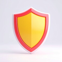 red& yellow shield icon on a white background.