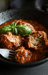 Juicy meatballs in tomato sauce
