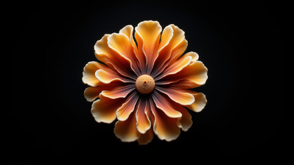 Flower-shaped microbiological formation created from cell-like bacterial textures