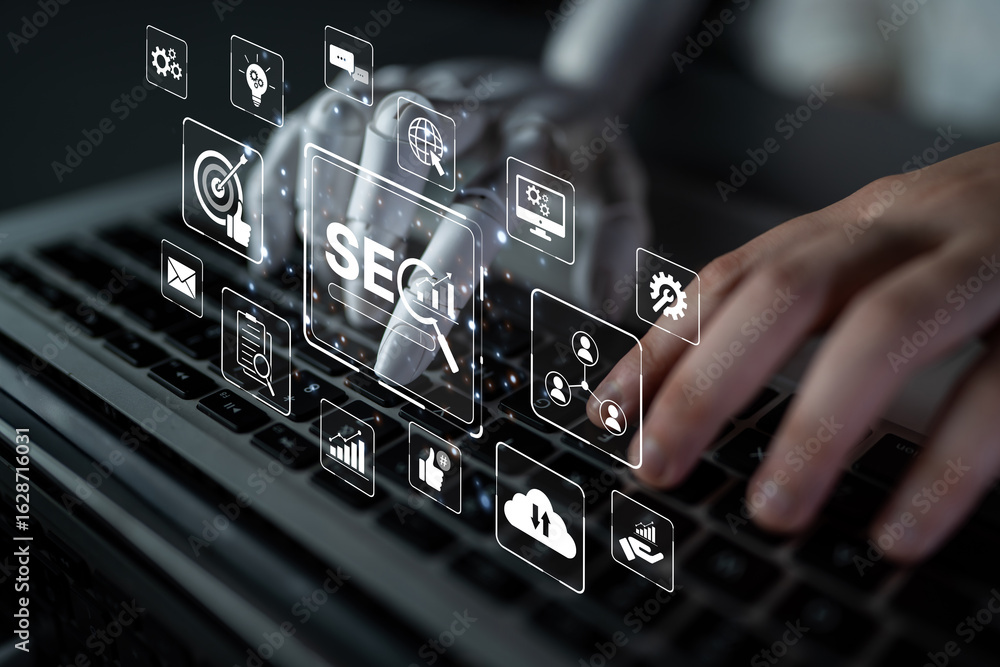 Poster ai improves seo visibility using intelligent optimization tools, keyword analytics, and smart market