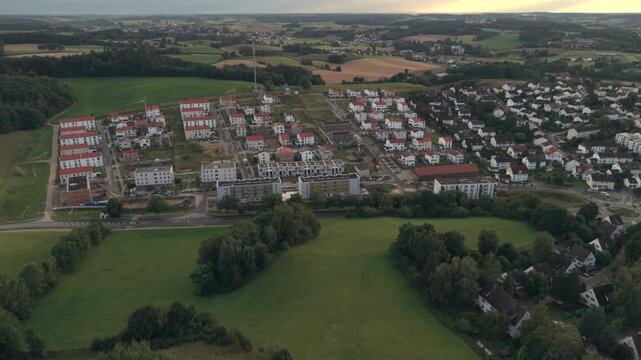 Pfaffenhofen Ilm City view fly over 