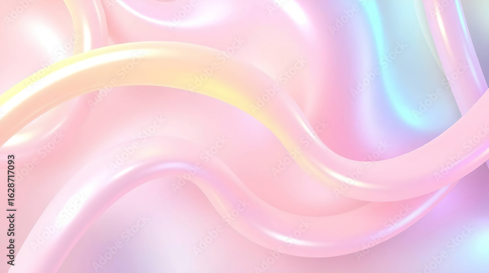 Poster abstract, dynamic design created using 3d modeling techniques. shades of pink, purple and other colo