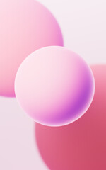 Abstract spheres background, mobile phone wallpaper, computer wallpaper, 3d rendering.