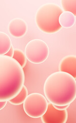 Abstract spheres background, mobile phone wallpaper, computer wallpaper, 3d rendering.
