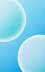 Turquoise abstract spheres background, mobile phone wallpaper, computer wallpaper, 3d rendering.
