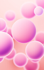 Abstract spheres background, mobile phone wallpaper, computer wallpaper, 3d rendering.