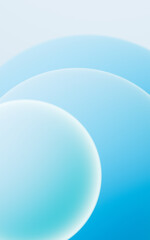 Turquoise abstract spheres background, mobile phone wallpaper, computer wallpaper, 3d rendering.