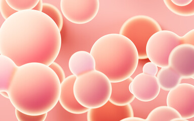Abstract spheres background, mobile phone wallpaper, computer wallpaper, 3d rendering.