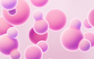 Abstract spheres background, mobile phone wallpaper, computer wallpaper, 3d rendering.