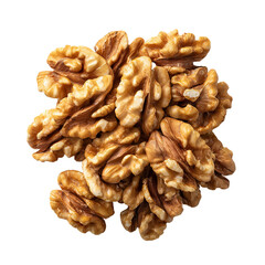 Obraz premium healthy walnut halves in a heap with natural texture 