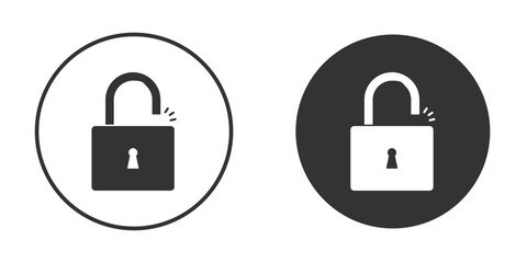 Unlock icon for your web mobile application design. Modern flat.