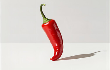 red chili pepper on white background