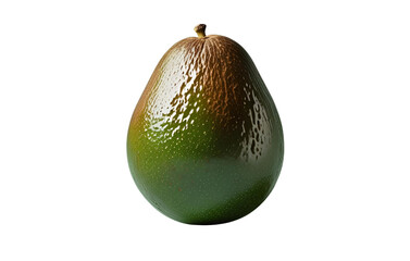One whole avocado isolated on white background 