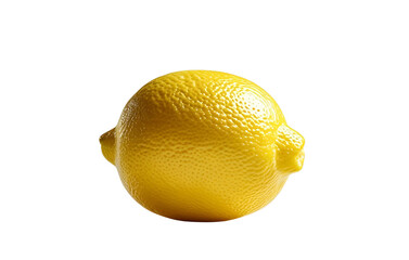 One whole lemon isolated on white background 