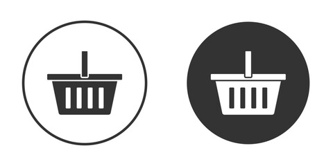 Shopping basket icon for your web mobile application design. Modern flat.