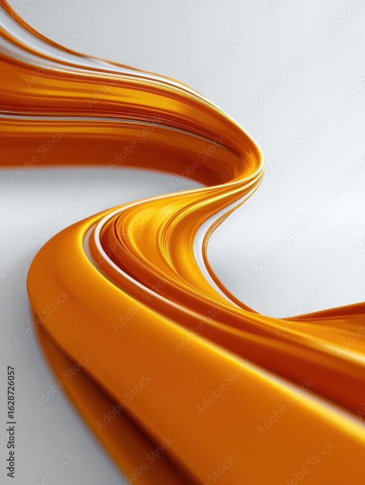 Poster abstract orange background wavy abstract orange lines in wave shape data flow concept white backgrou