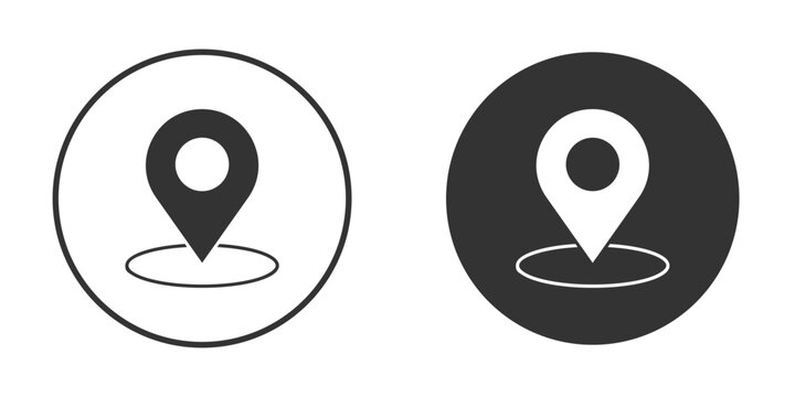 Map marker icon for your web mobile application design. Modern flat.