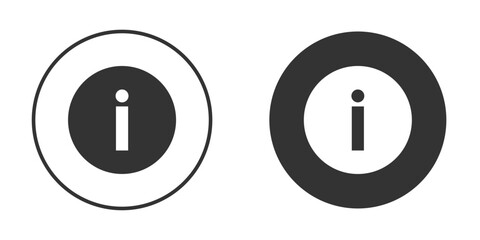 Info icon for your web mobile application design. Modern flat.