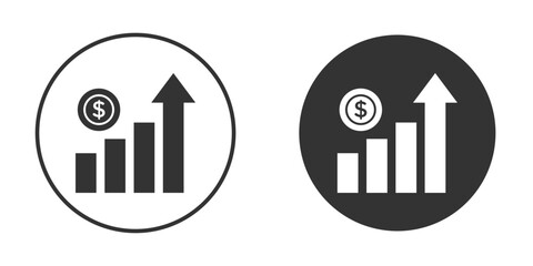 Chat arrow grow icon for your web mobile application design. Modern flat.