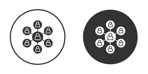 Chart network icon for your web mobile application design. Modern flat.
